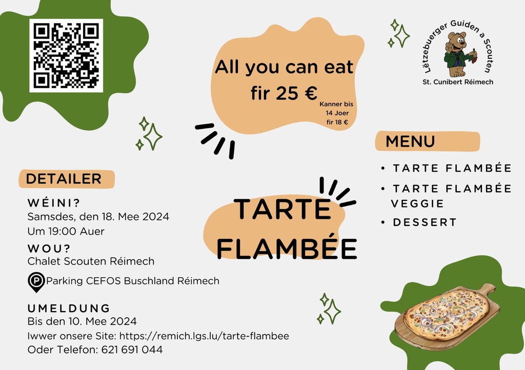 Tarte flambée - Kanner (bis 14 Joer)